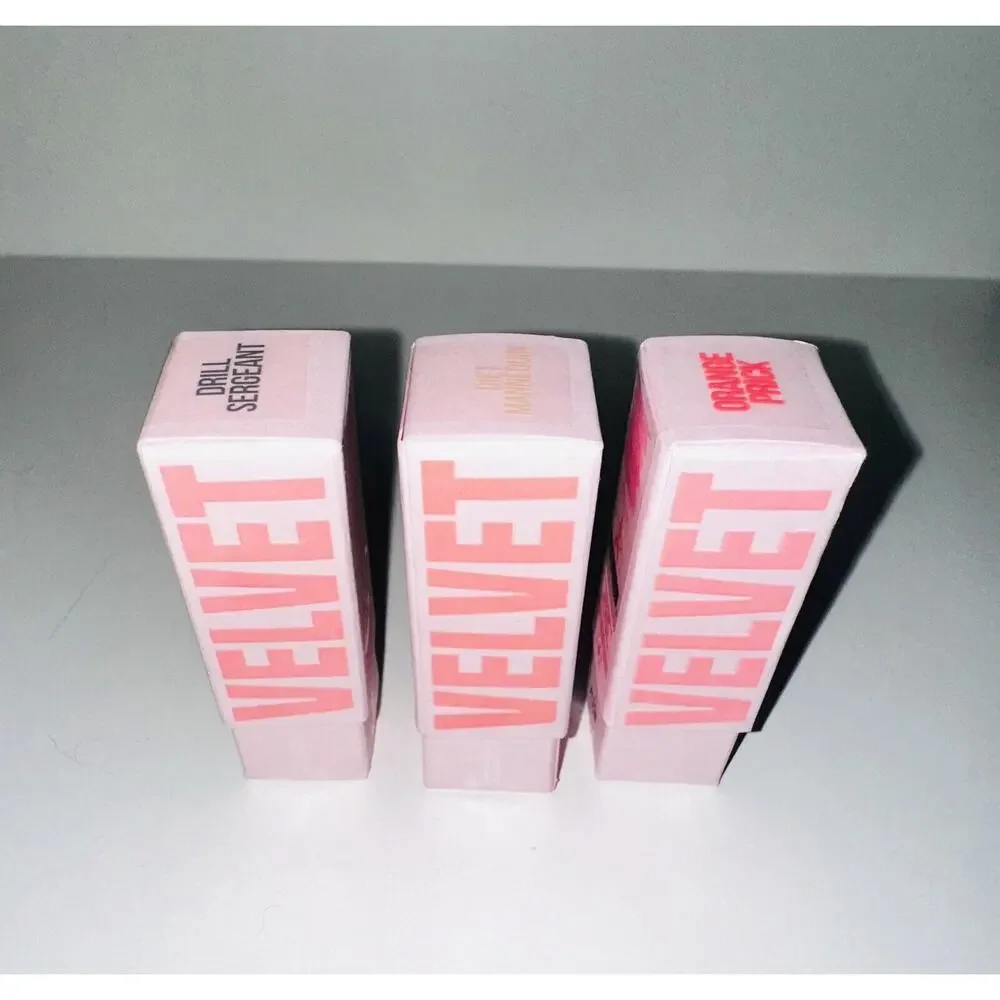 Set Of 3! NIB Jeffree Star Velvet Trap Lipstick Drill Sergeant Orange Prick Diet - Picture 1 of 6